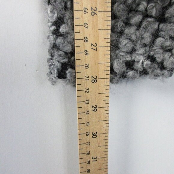 Club Monaco Women Open Cardigan Sweater S Grey Black Kimono Wool Texture 468 - Picture 6 of 7